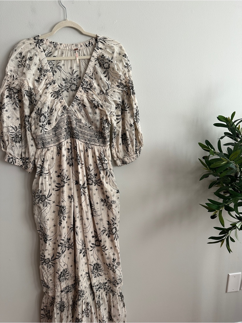 Free People Golden Hour Maxi Dress - Ivory Multi Floral - Picture 7 of 12